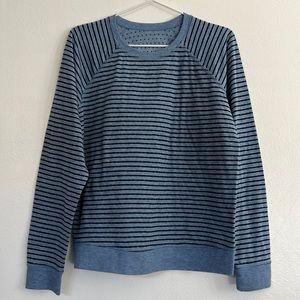 Reversible Raglan Top in Denim/Navy Stripe